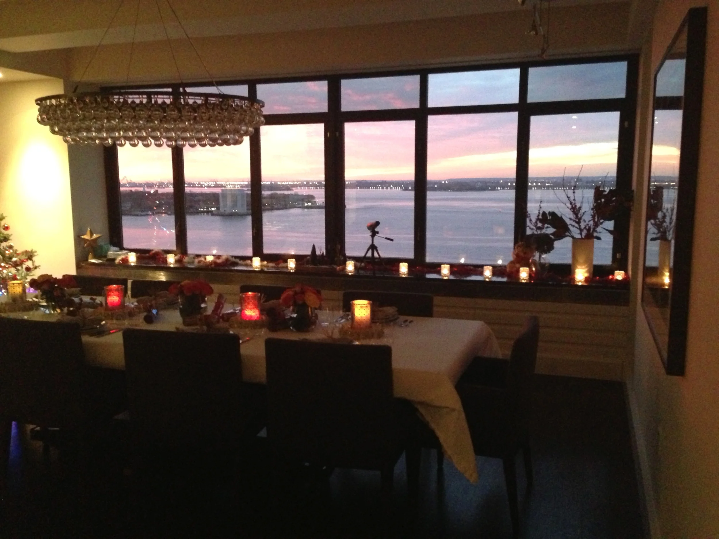 Brooklyn holiday feast overlooking the harbor