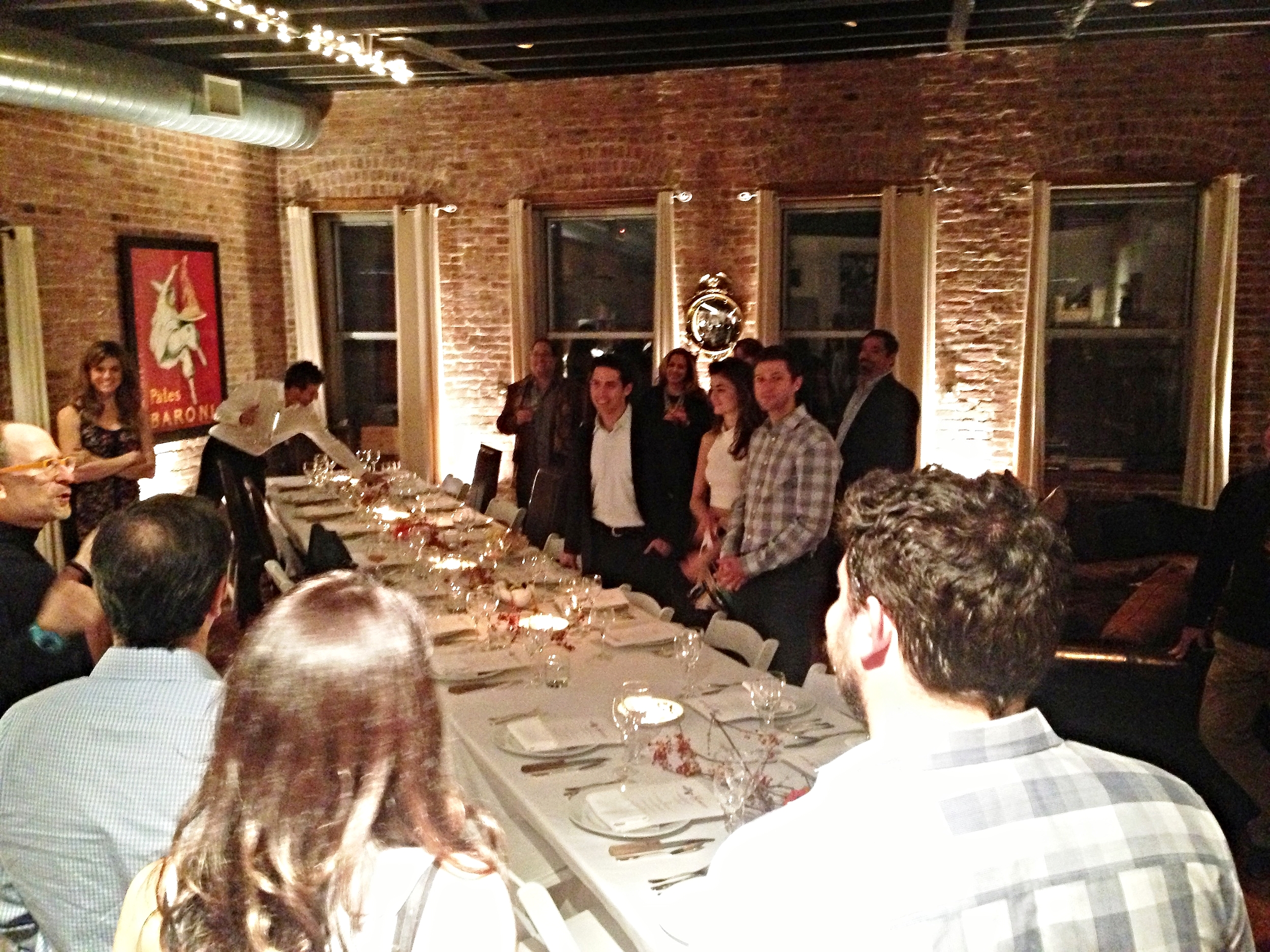 Secret downtown pop-up dinner with wine tasting