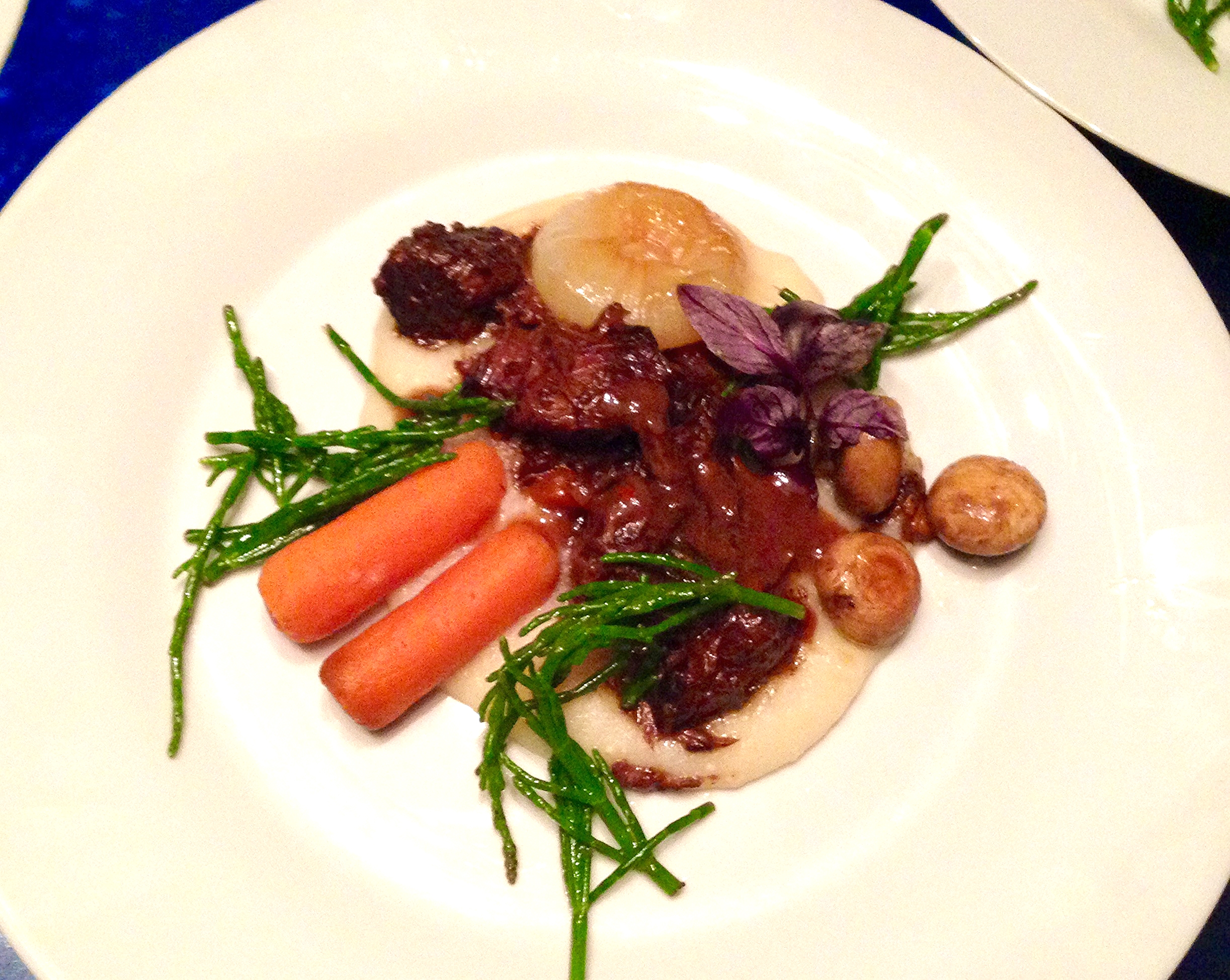 Deconstructed Burgundian beef stew