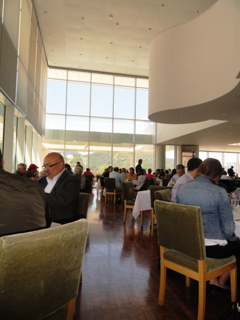 The airy dining room of the Restaurant at the Getty Center
