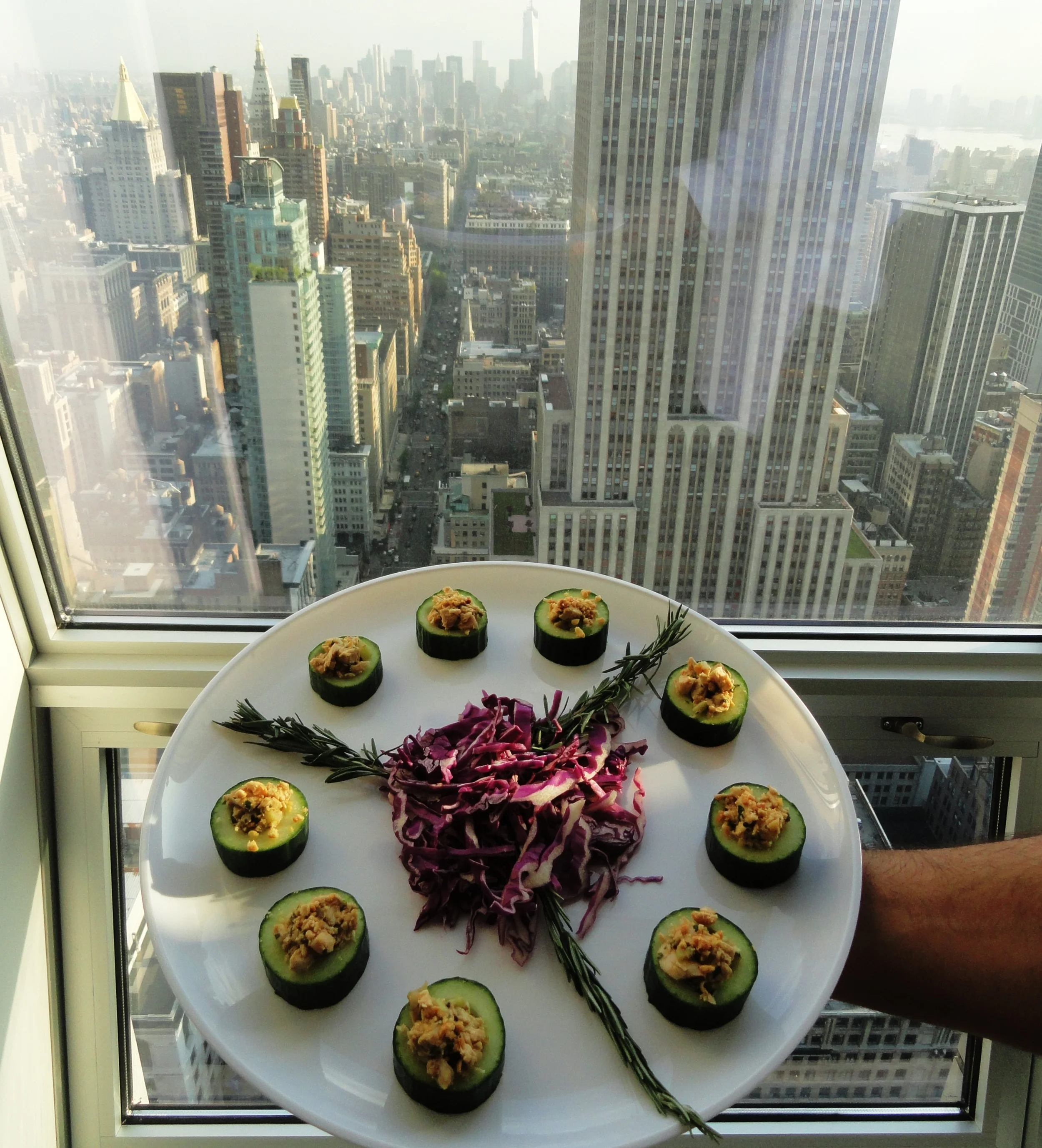 Cocktails and nibbles high above the city