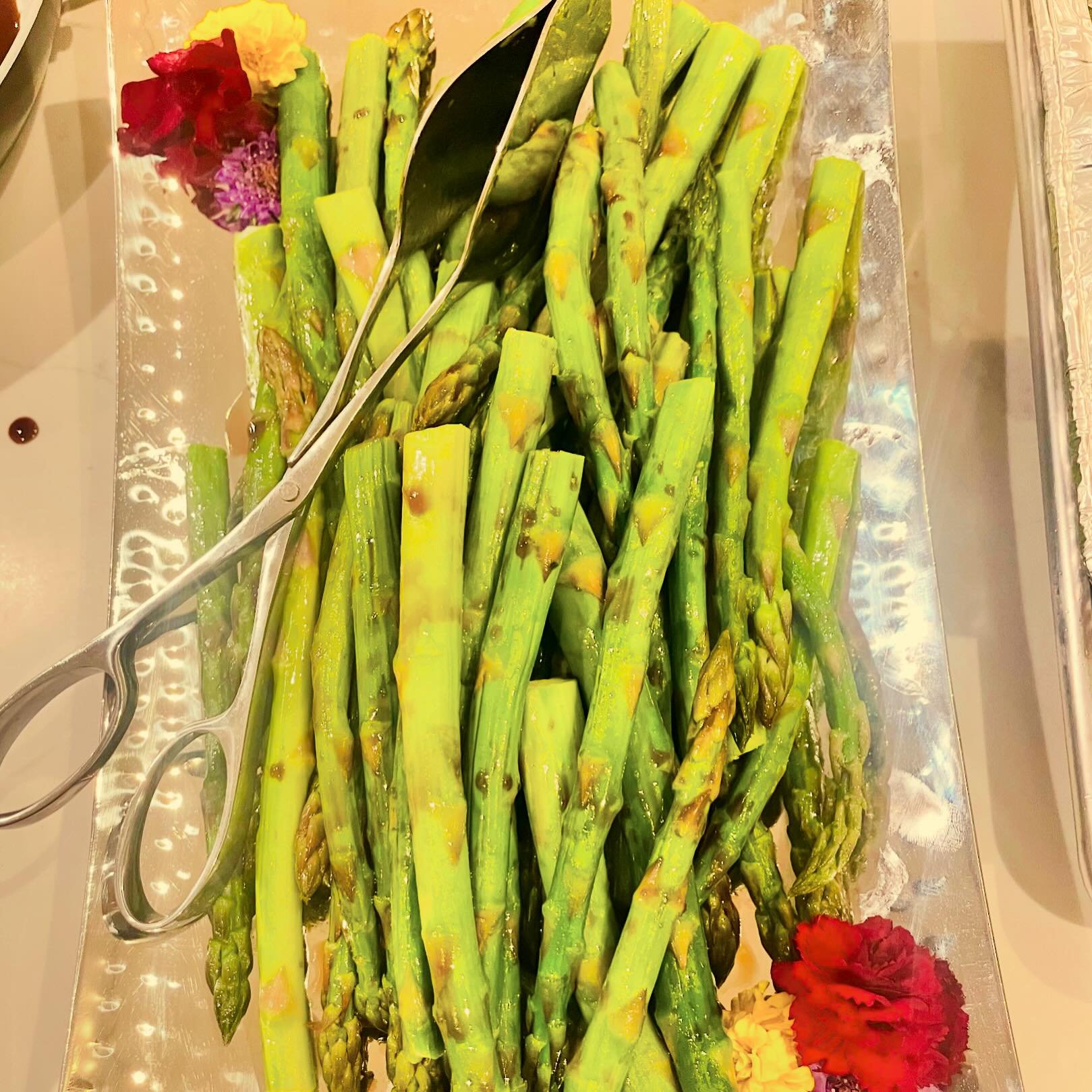 Seared spring asparagus with balsamic glaze. #bluaubergine #fabulousfood #privatechef #catering #nyccatering #passover #vegetarian #springfoods