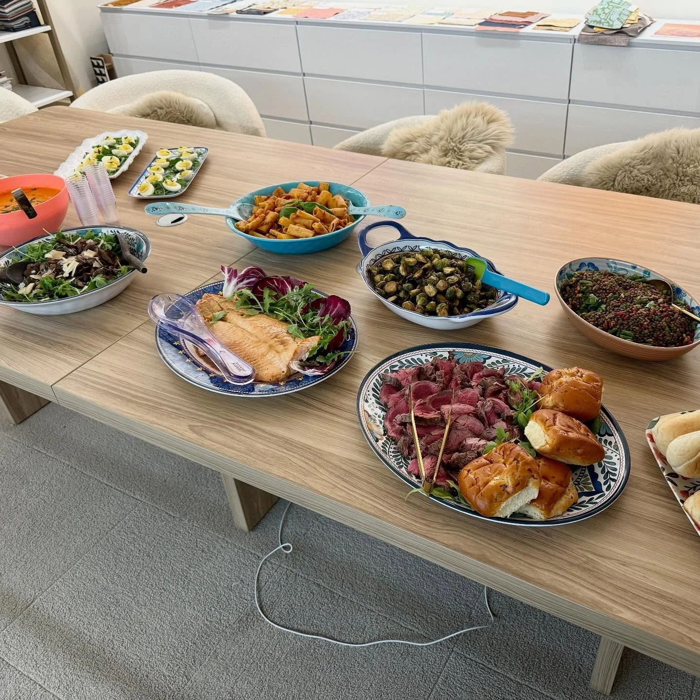 Lunchtime catering for a design team&rsquo;s office. #bluaubergine #fabulousfood #catering #privatechef #healthydelicious