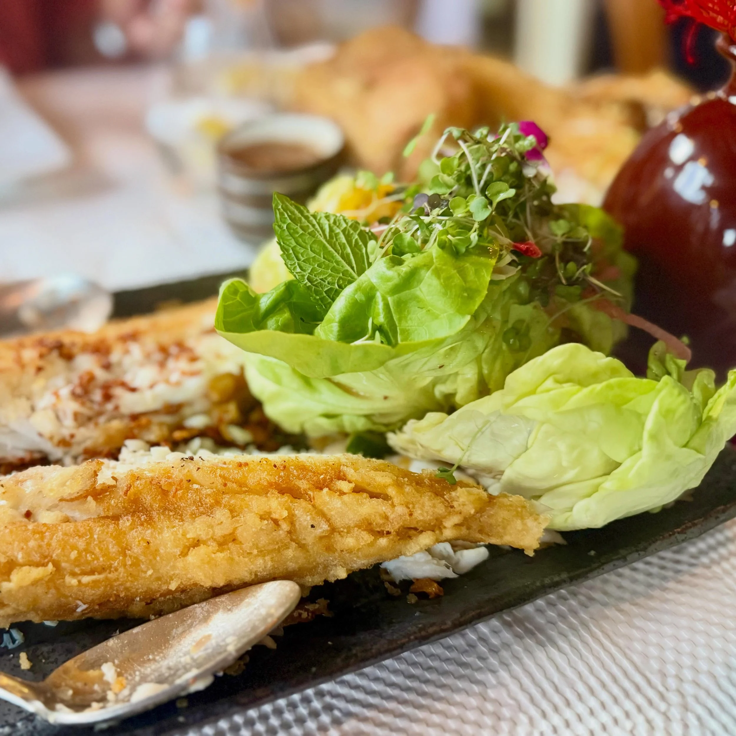 A most delicious Ca Chien at Le Colonial is Delray. So glad the closed NYC restaurant is now alive and thriving in South Florida. #bluauberginetravels #lecolonialrestaurant #vietnamesecuisine
