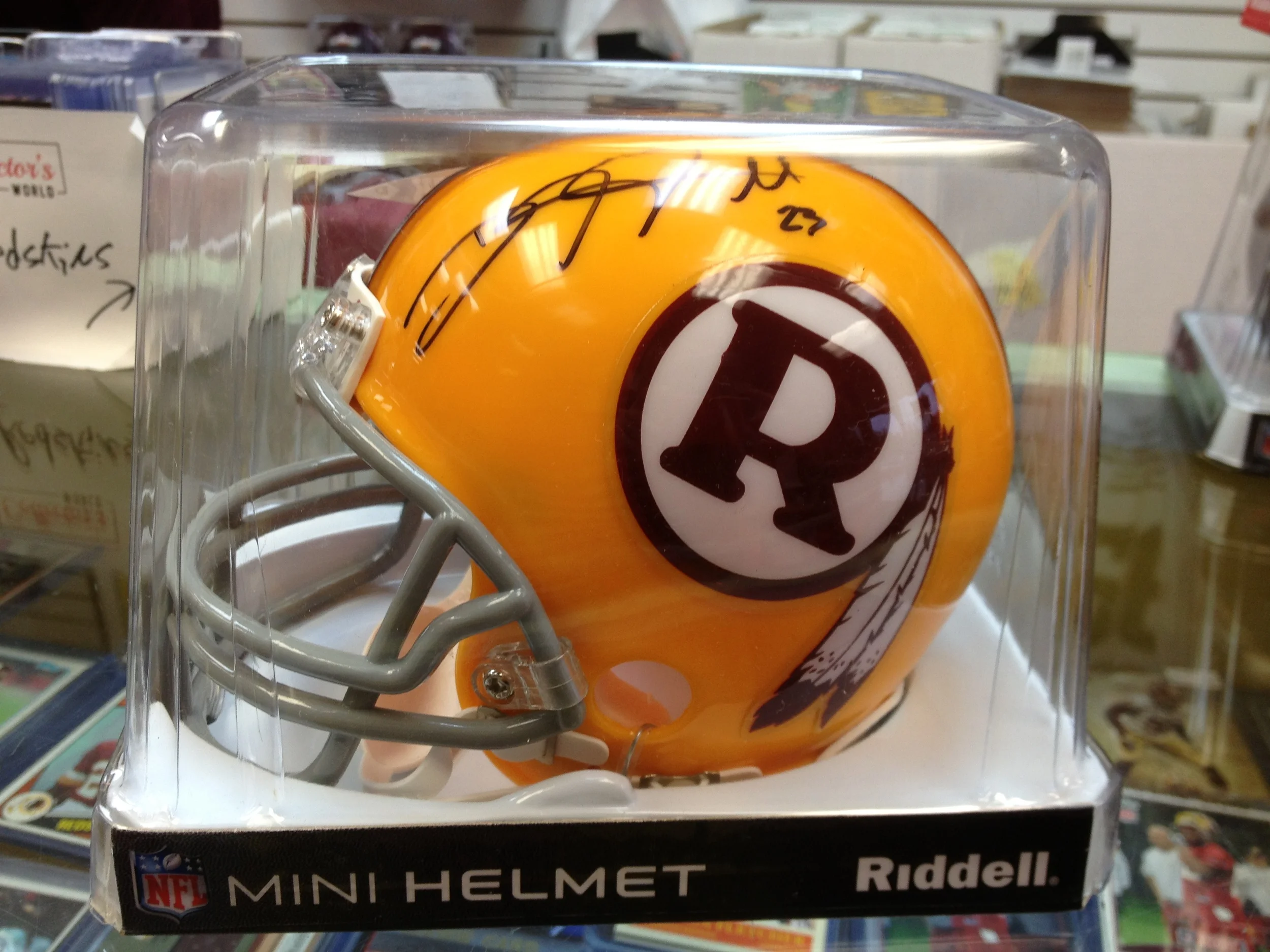 Signed Throwback Mini-helmet