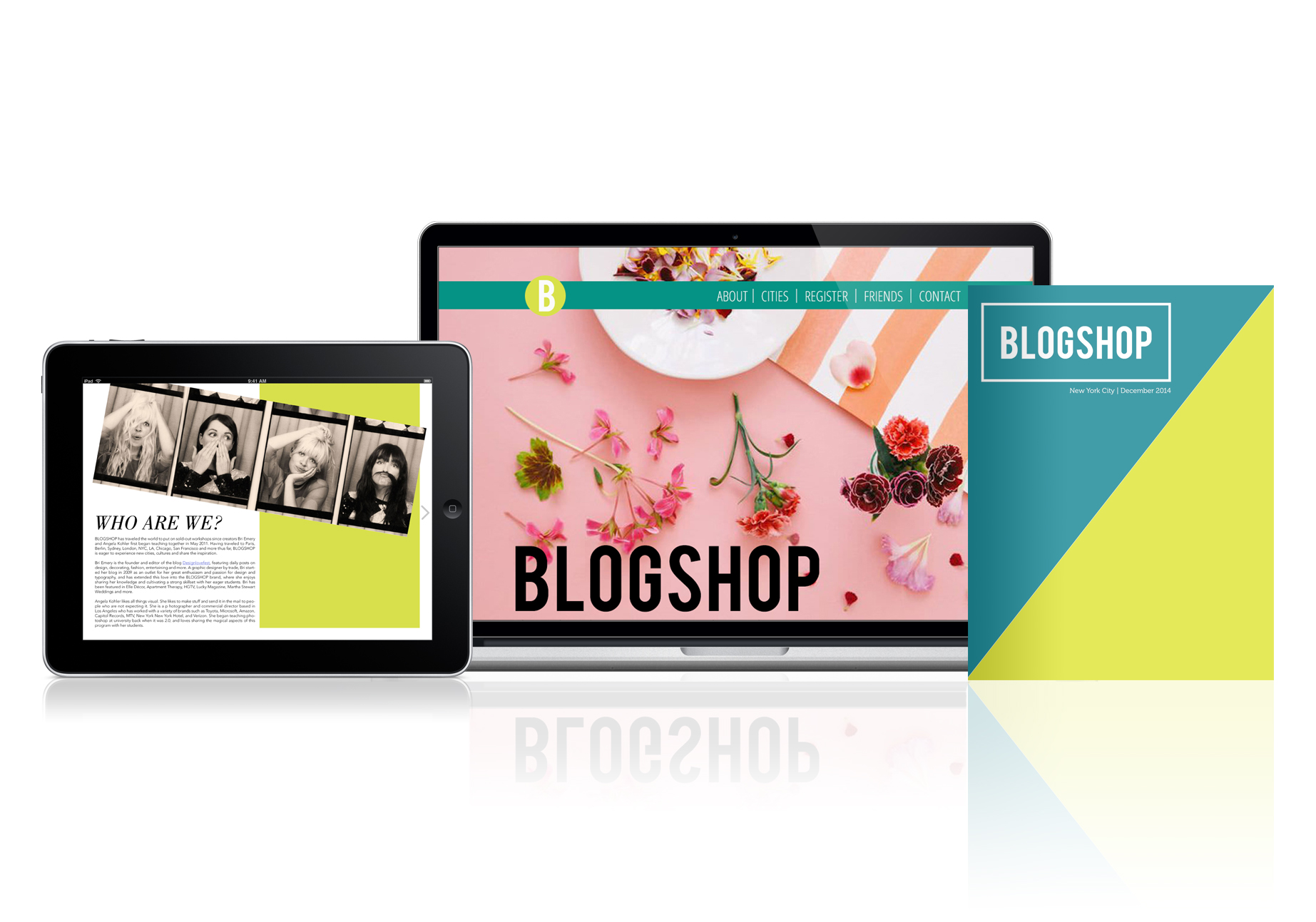 Blogshop e-publication, website, and print booklet.