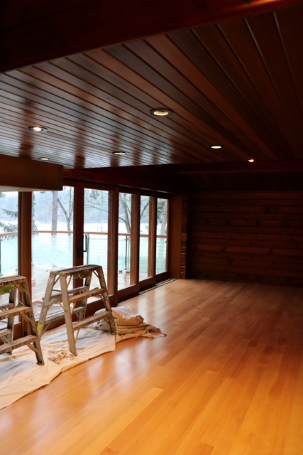 Beautiful open interior brings in light and warmth