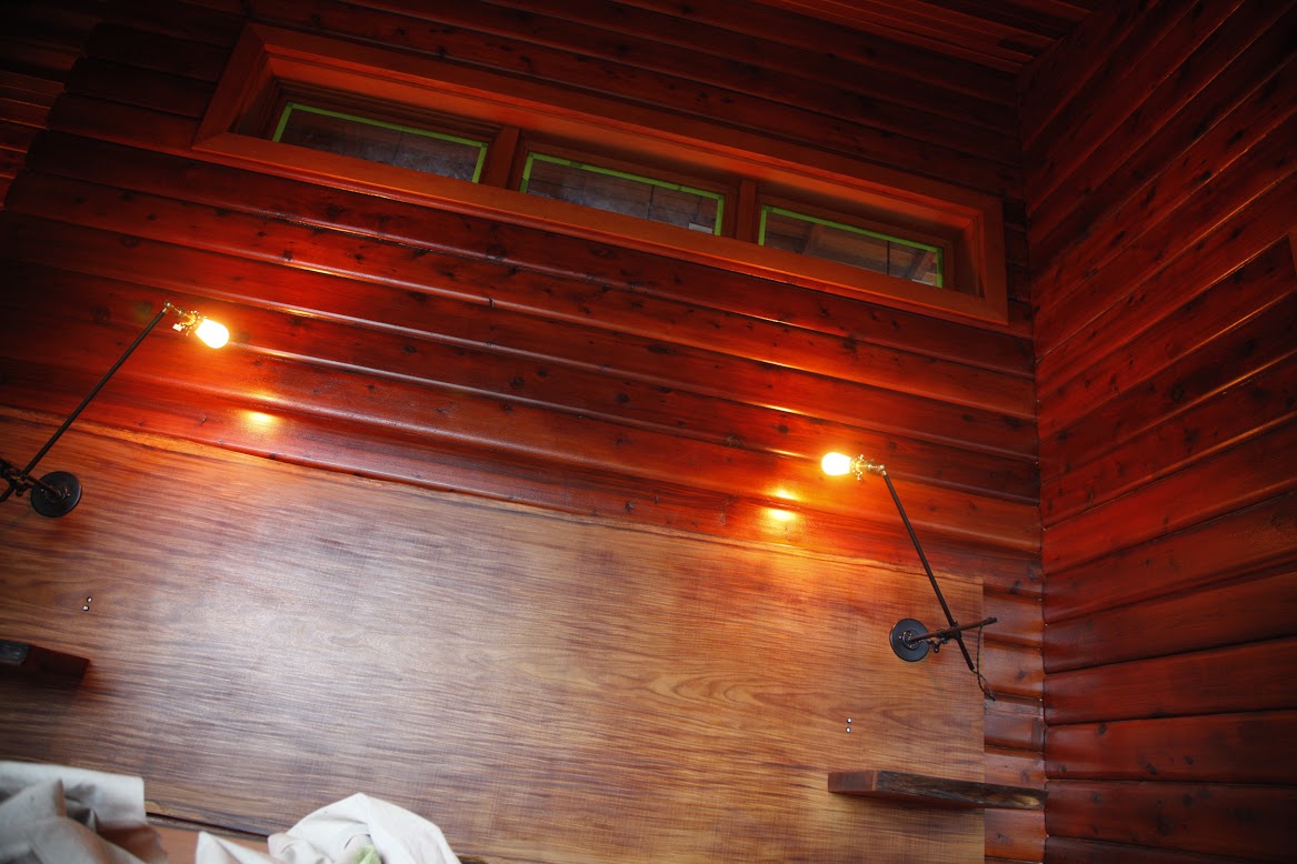 Task lighting done an an interesting way to create mood and to be able to work