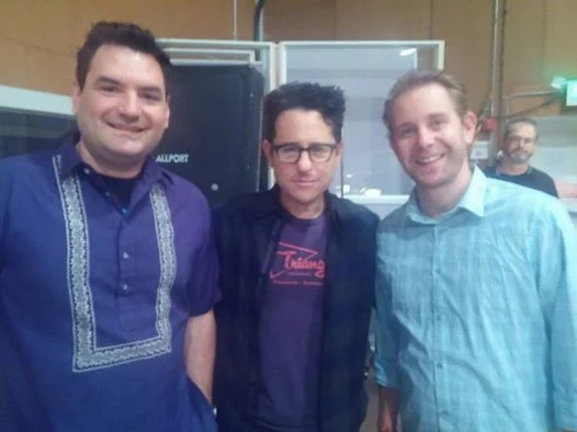 Dylan Hart, JJ Abrams and Andrew Bain @ Sony for Star Wars recording session