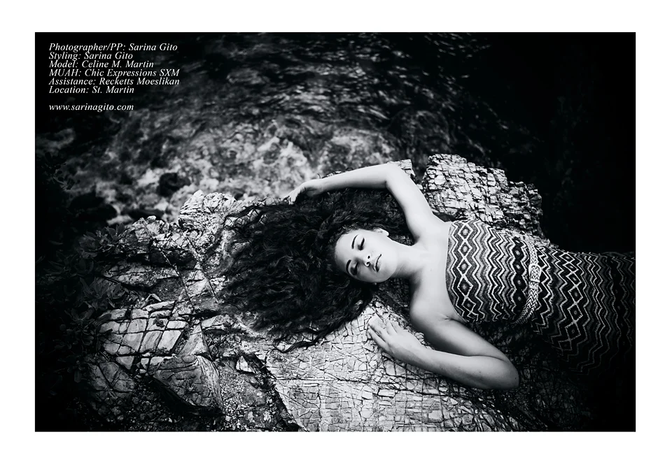 Photographer/PP: Sarina Gito / MUAH: Rogelia Euson / Model: Celine M / Assistance: Recketts Moeslikan / Location: Saint Martin FWI 