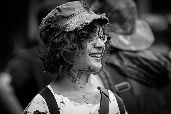 Smile despite the blood