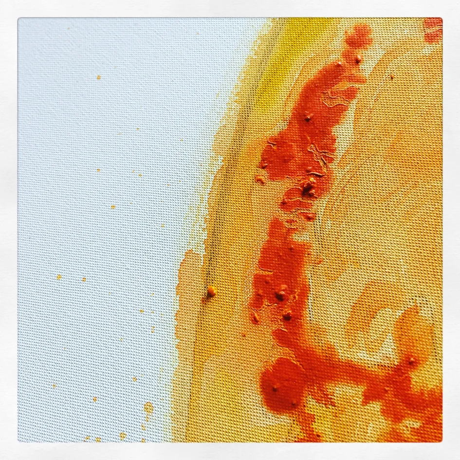 Monochrome Moon 2, 100 x 100cm., pigment for confectionary decorations on canvas 2016