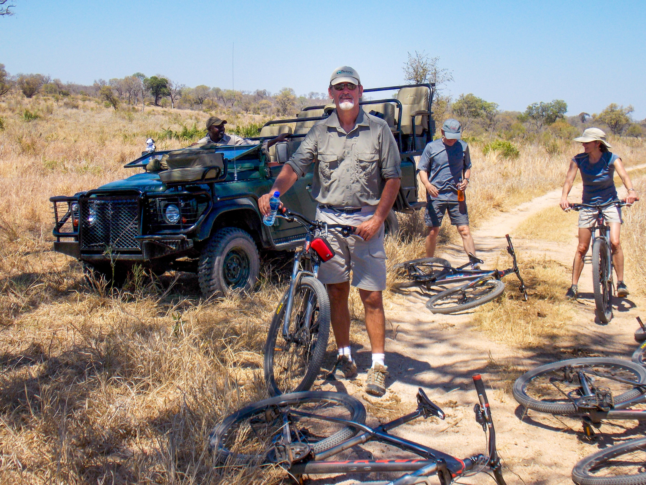 Chris, on a recent safari — still cycling!