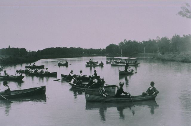 Boating on Post-Dispatch Lake 