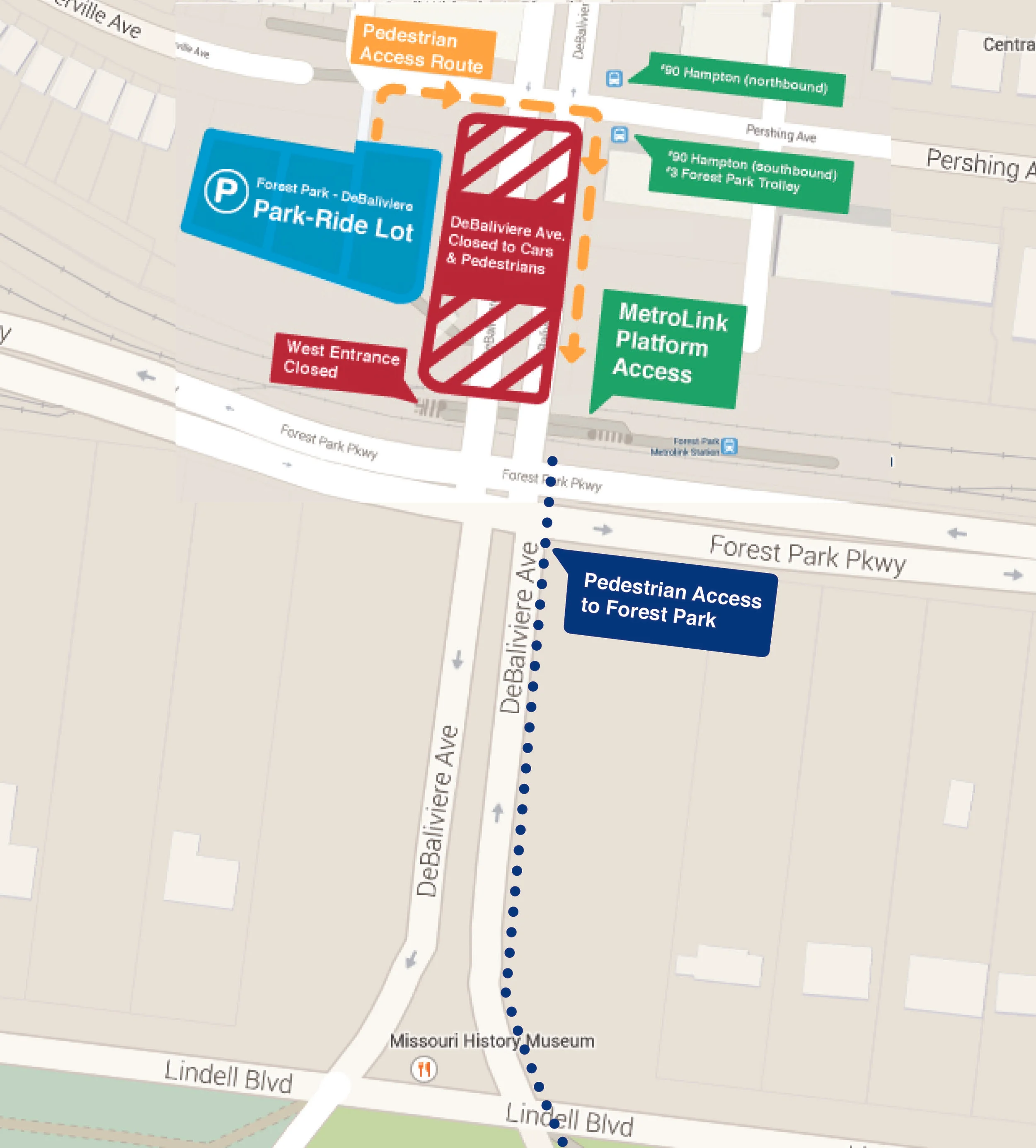Loop Trolley Construction to Impact Metro Transit Service to Forest Park