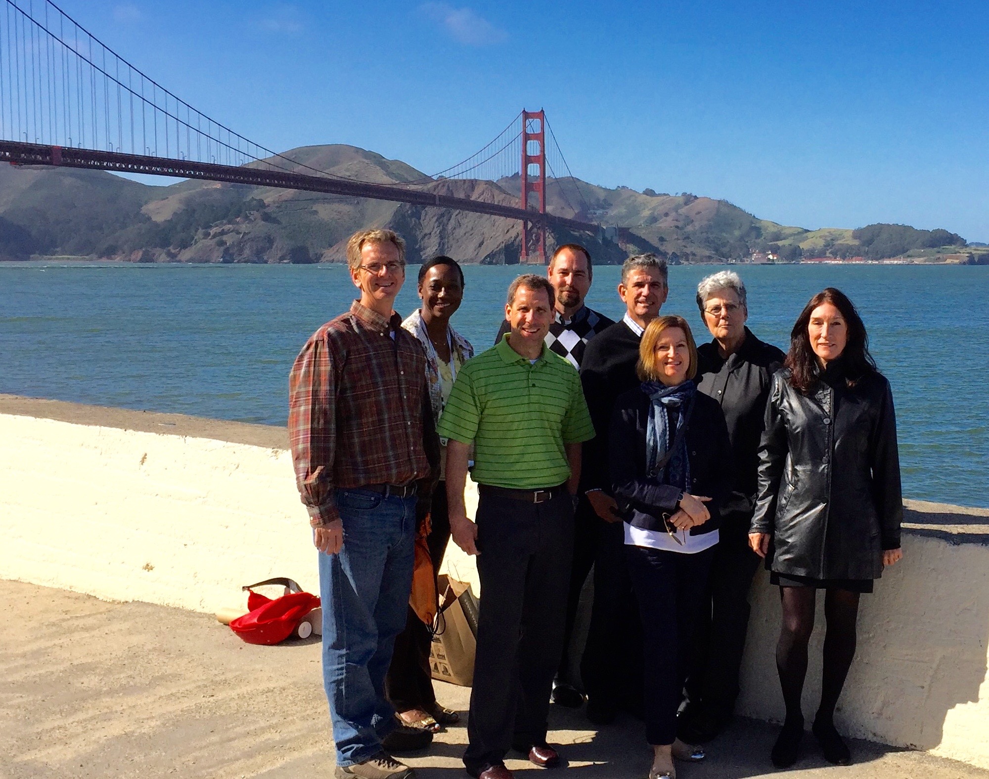 Members of the Forest Park Forever staff and Board, along with staff from the City of St. Louis and Golden Gate National Parks Conservancy