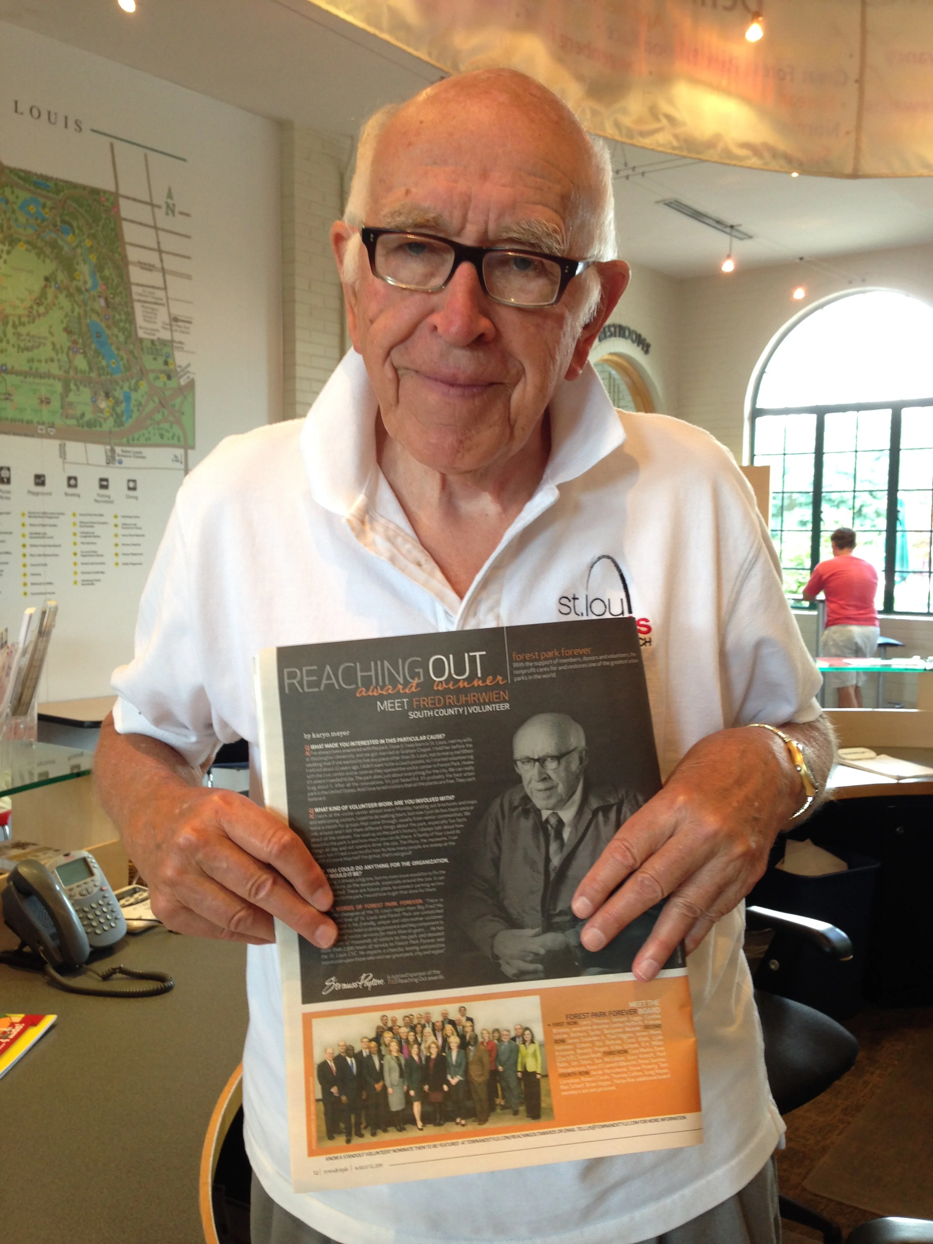 Longtime Volunteer "Big Fred" Ruhrwien Featured in Town & Style Magazine