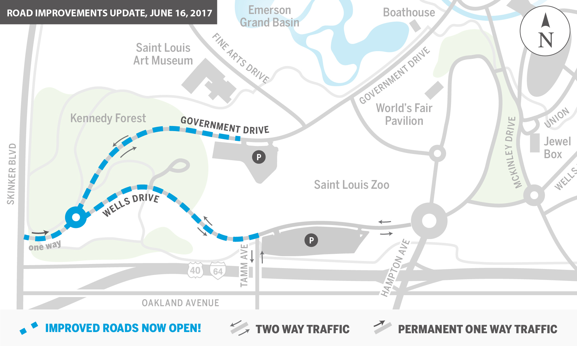 Government & Wells Drives to Reopen in Forest Park on June 16 After Six Months of Major Renovations