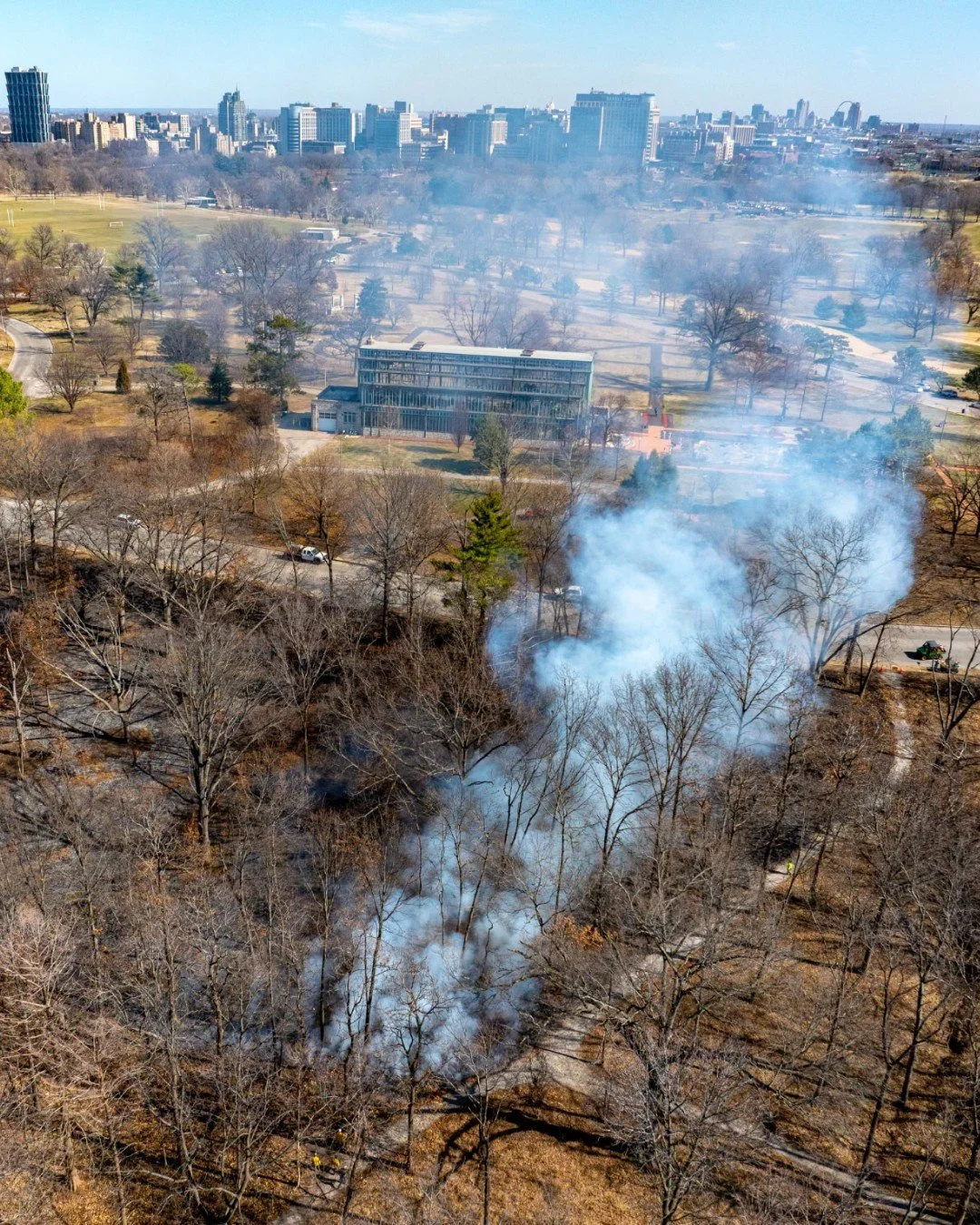Our experts are conducting a prescribed burn in the Forest Park Nature Reserve today. Some roads and trails may be closed as burning happens nearby. 🔥

📸 @stl_from_above

Along with our @StLCityGov partners, Forest Park experts have over 15 years o
