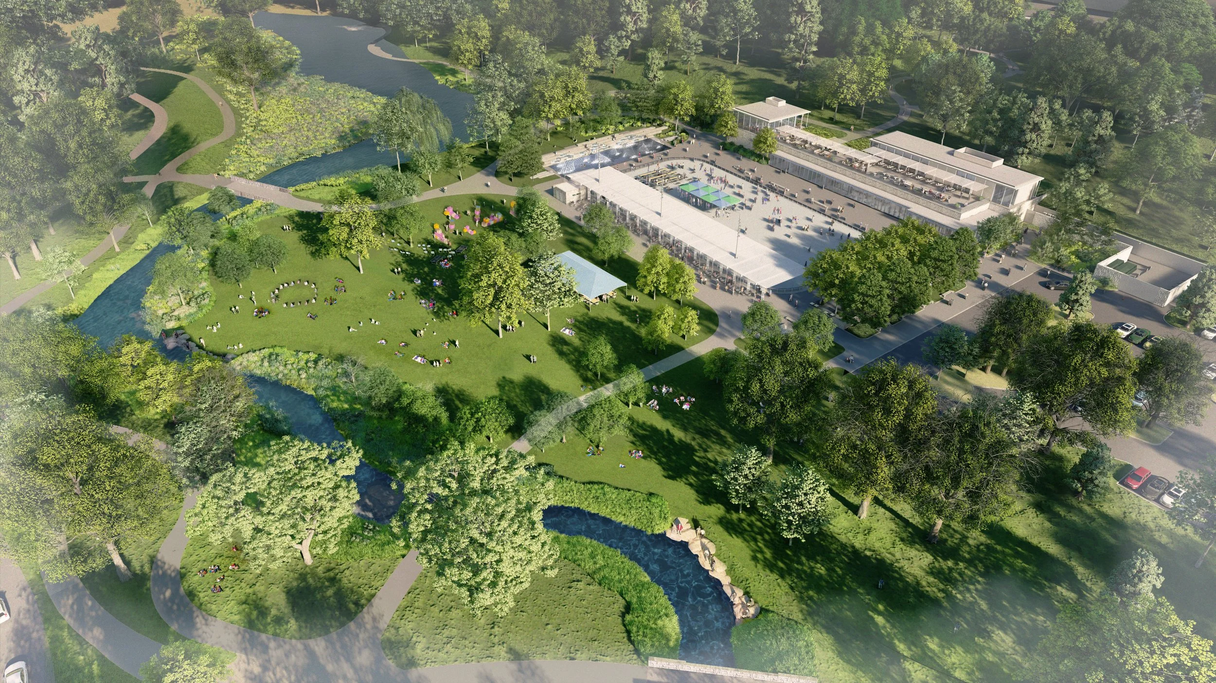 With its built amenities and natural features, the Glade will be a welcoming, multipurpose destination and a jumping off point for Forest Park adventures.