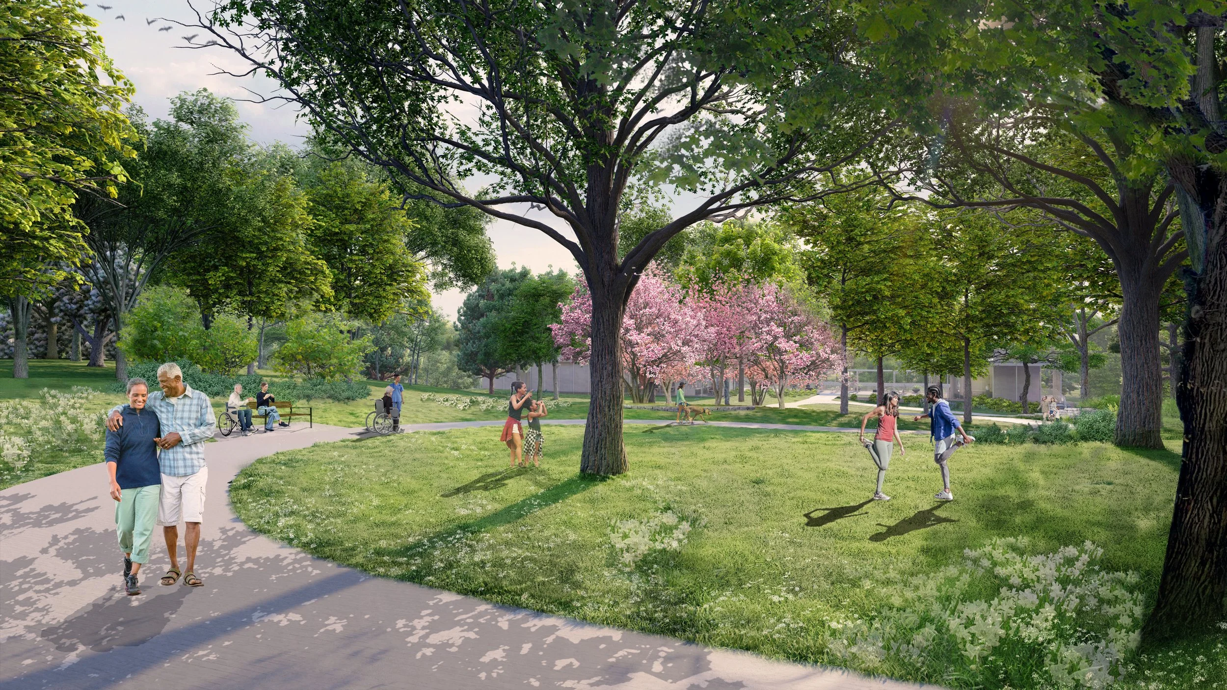 The fully accessible path from the Glade to Kingshighway will connect Forest Park to the WashU Medical Campus, Barnes-Jewish Hospital and the Central West End.