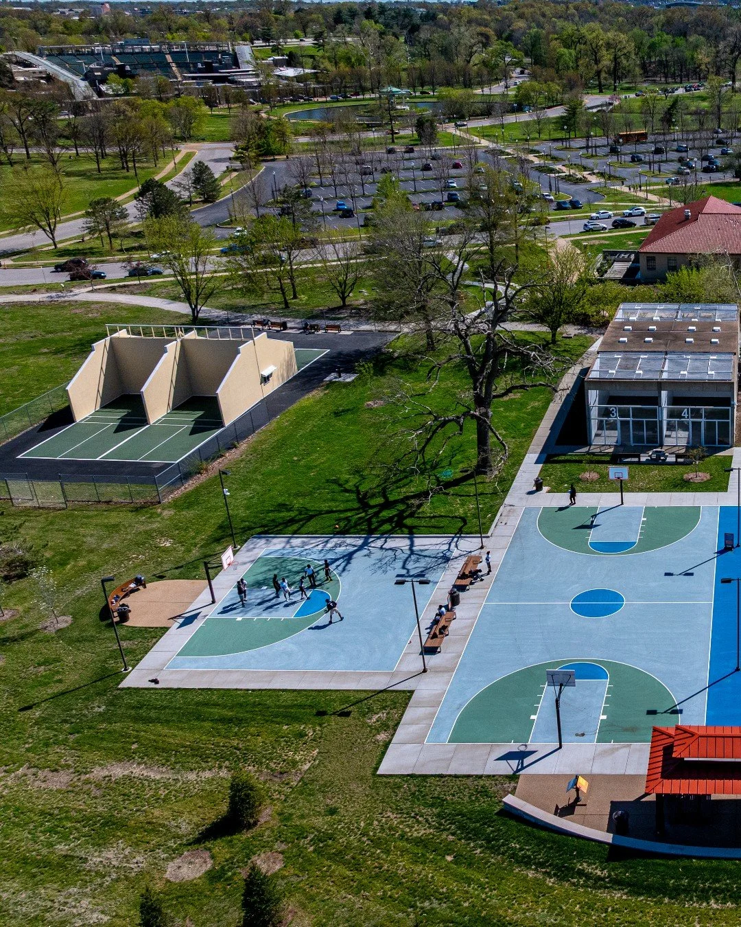 The Forest Park Dennis &amp; Judith Jones Visitor and Education Center is open with regular hours (6 a.m.&ndash;8 p.m.) today, Monday, May 25. It's a beautiful day to be outside!

While items are available, a basketball, ball pump, balls for racquetb