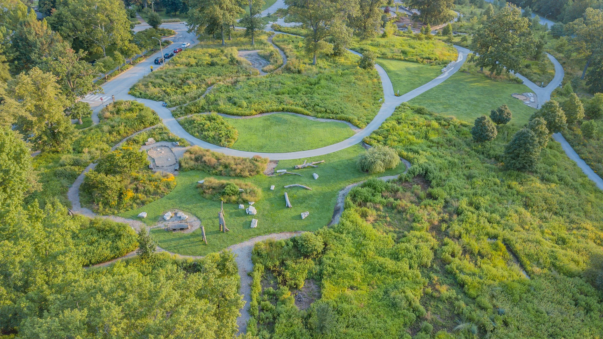 The Nature Playscape has more than a mile of accessible paths