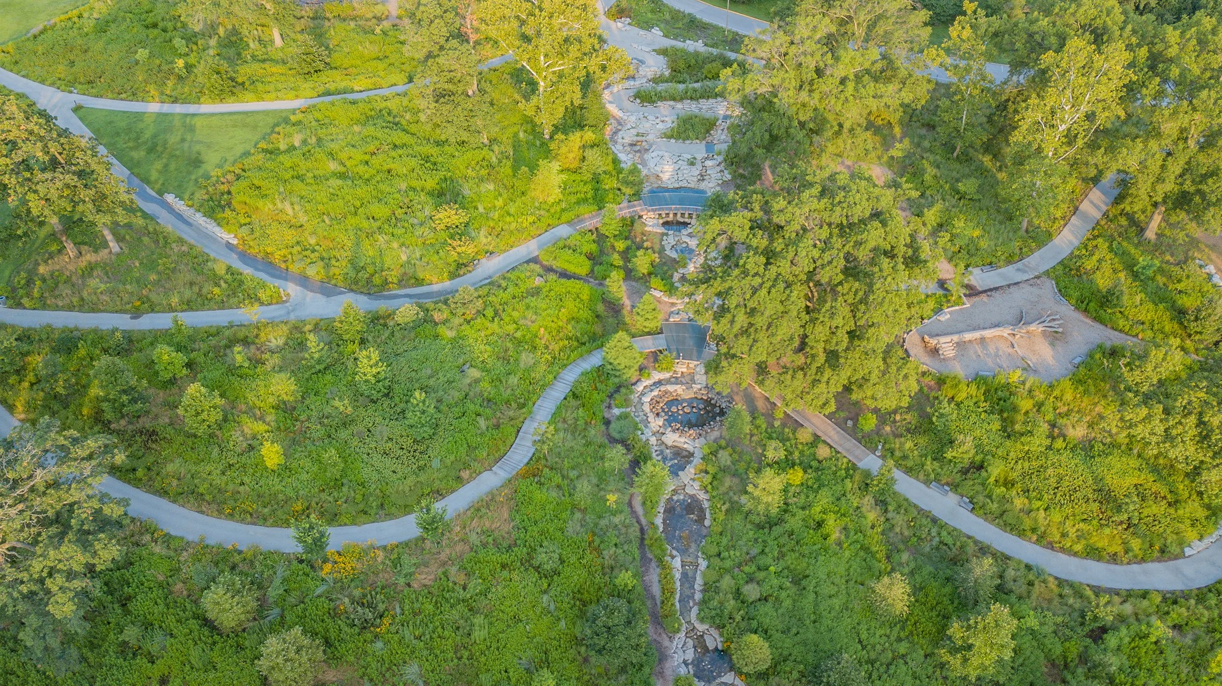 The Nature Playscape has more than a mile of accessible paths