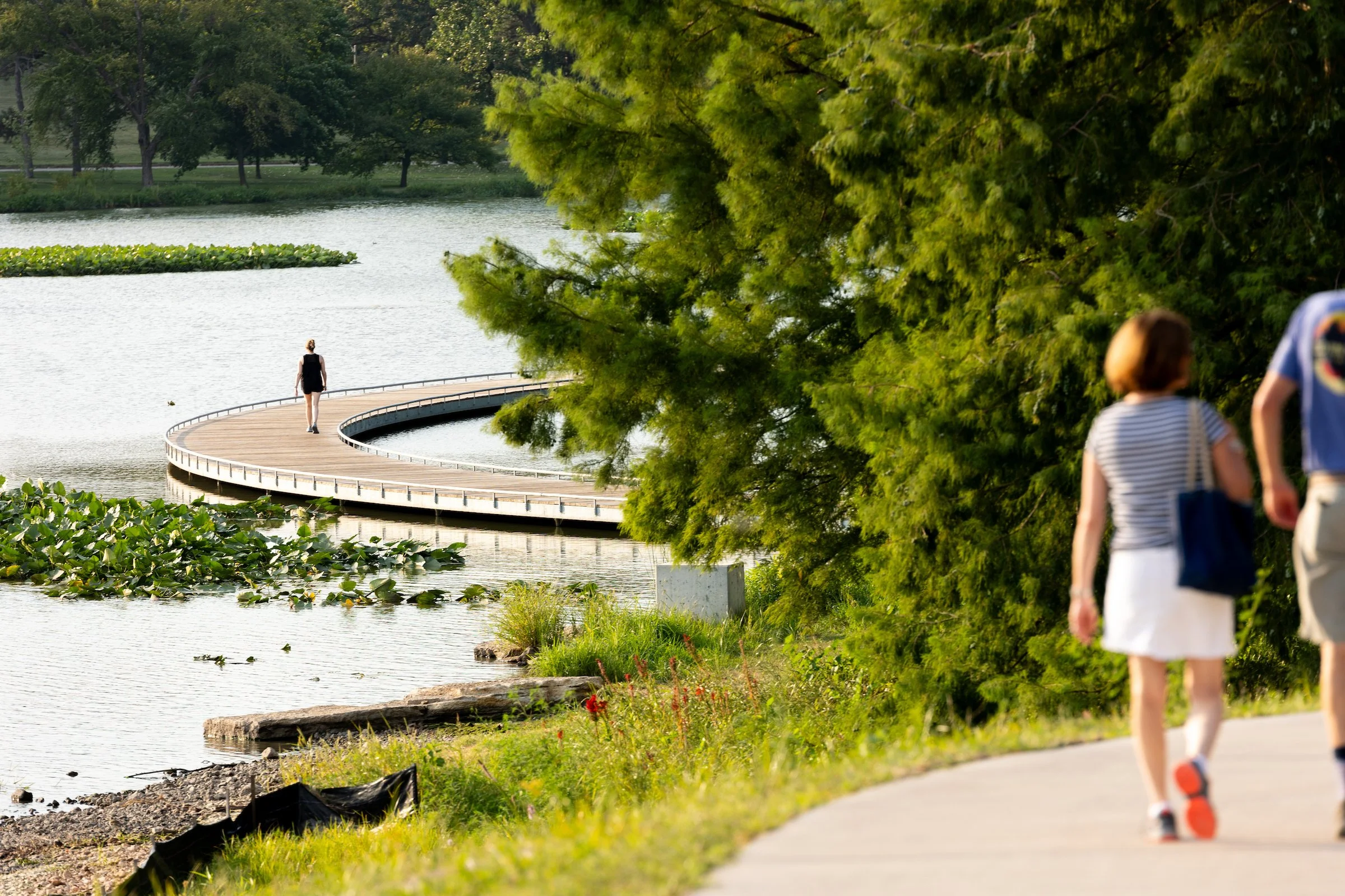 Bayer Boardwalk is an accessible overwater path that allows for new views of Jefferson Lake