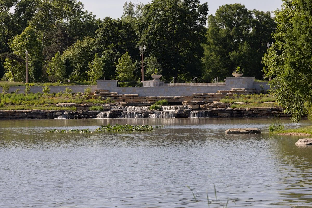 Wise Falls and the Jefferson Lake overlook are framed by thousands of new plantings