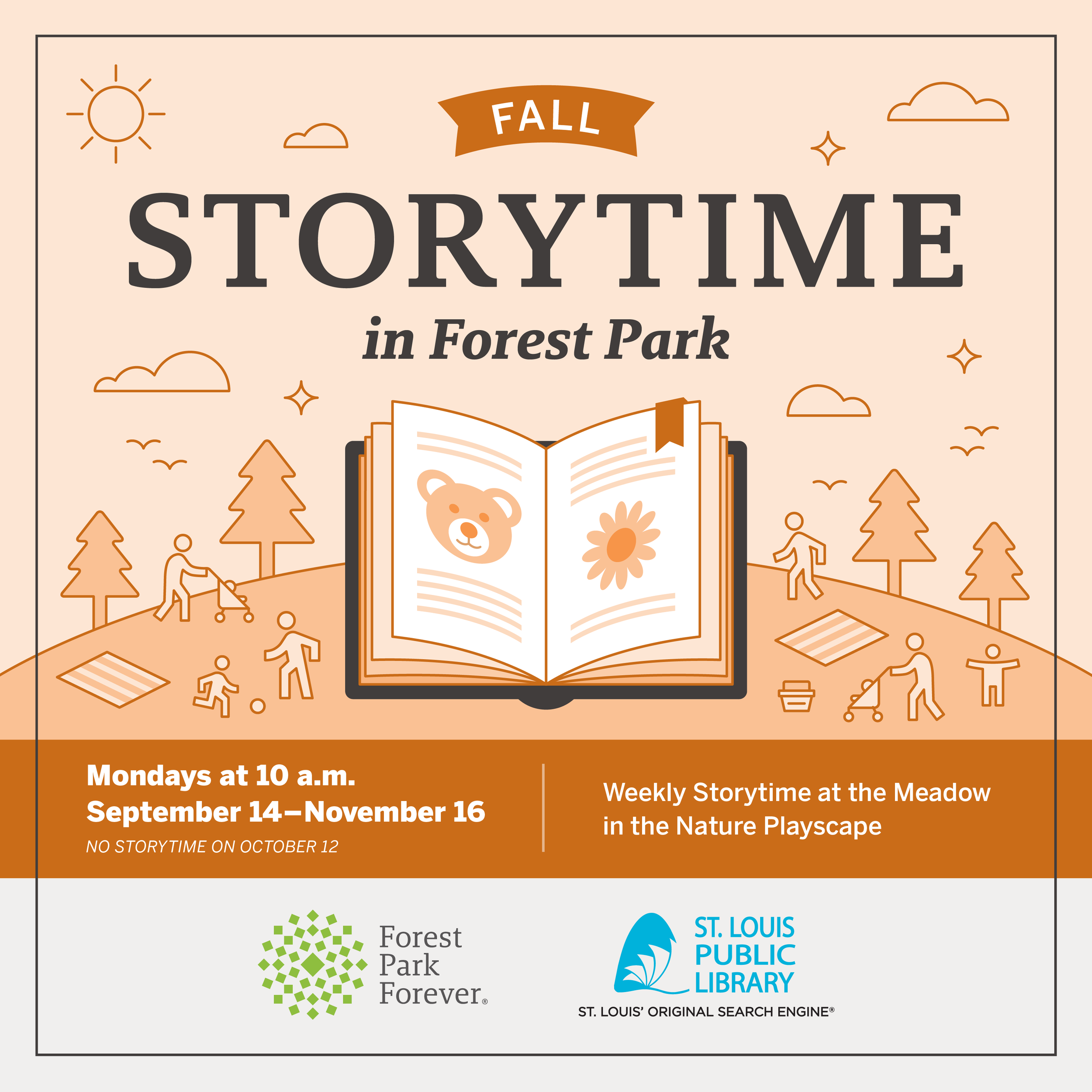 Fall Storytime in the Anne O’C. Albrecht Nature Playscape in Forest Park