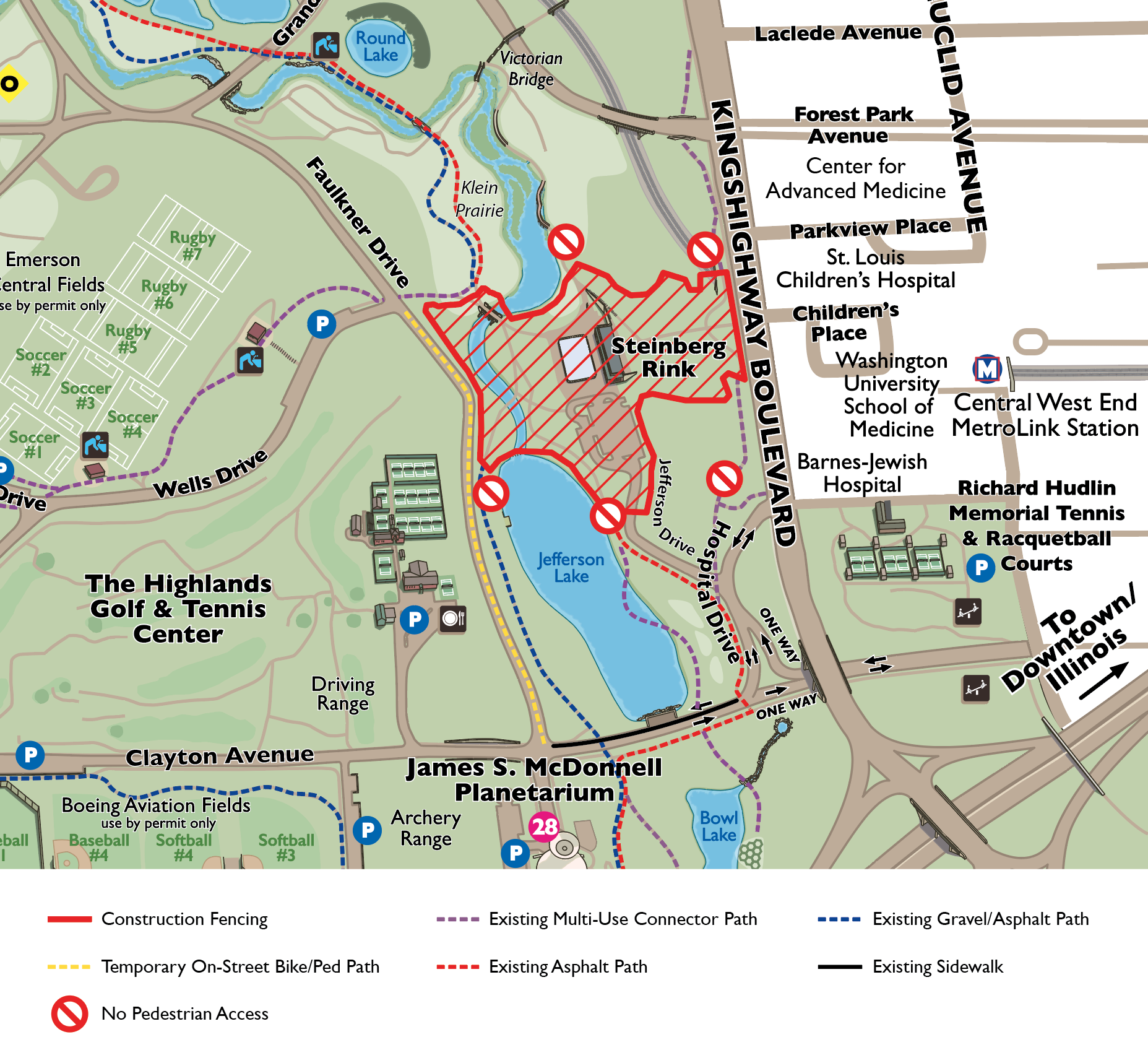 Map of the Glade construction site