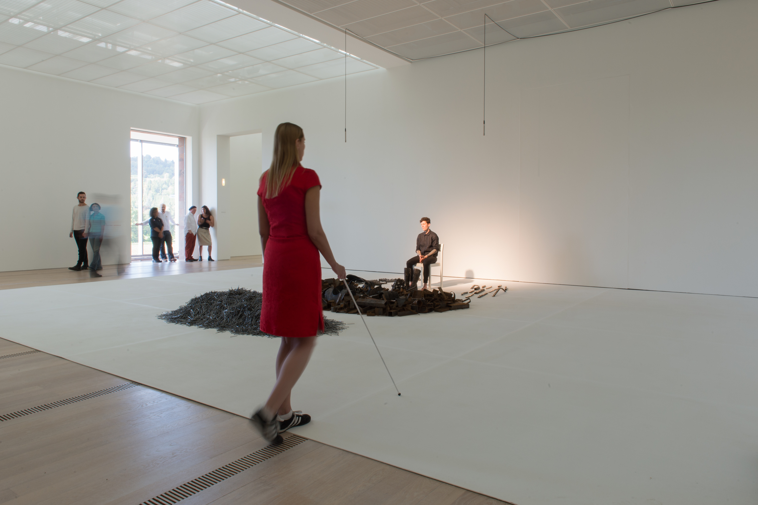 Paula Garcia performing "#8 (Noise Body Series)" at The Beyeler Foundation in Basel, Switzerland in 2014. Photograph courtesy of the artist