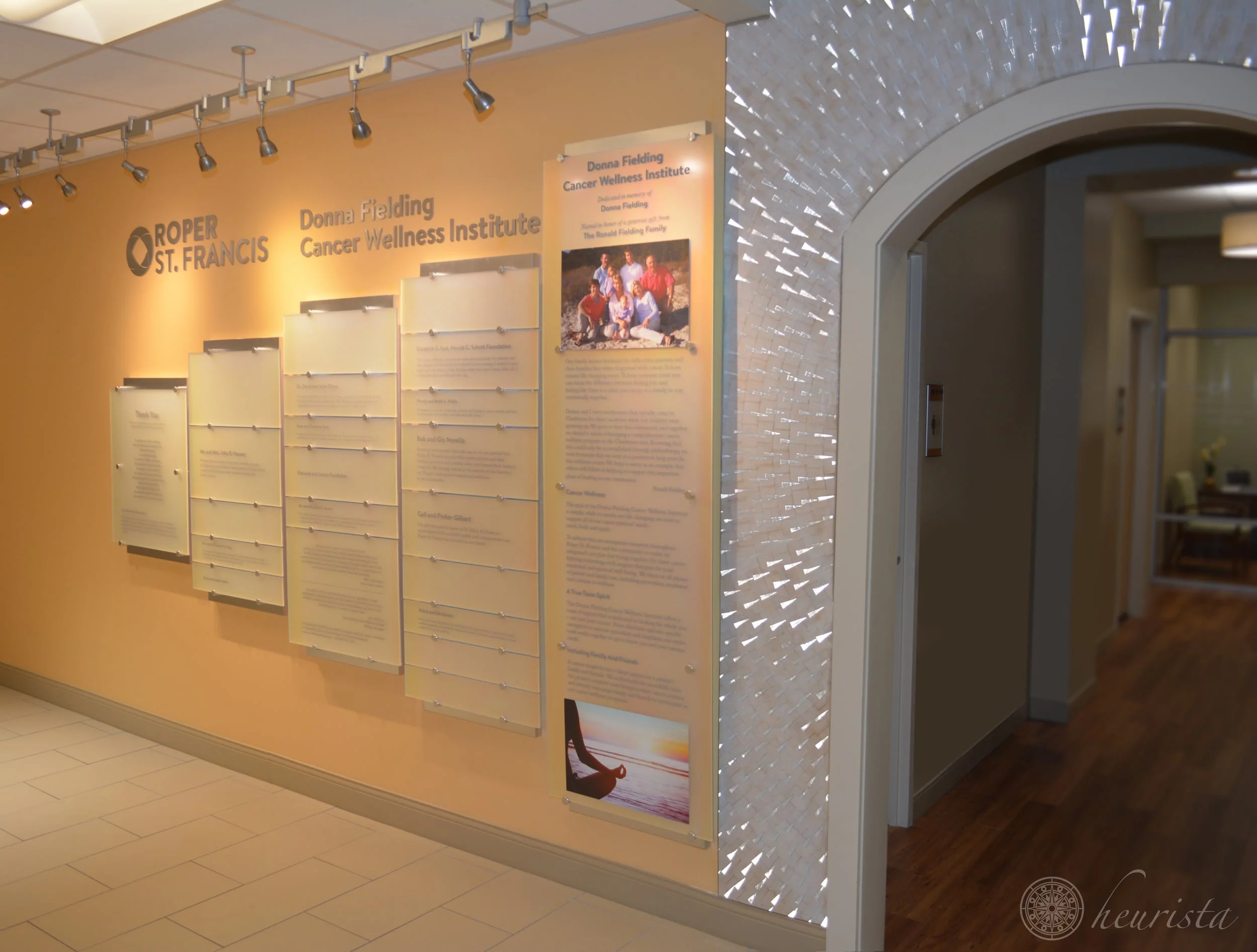 Donor Recognition Wall, Roper St. Francis: Donna Fielding Cancer Wellness Institute
