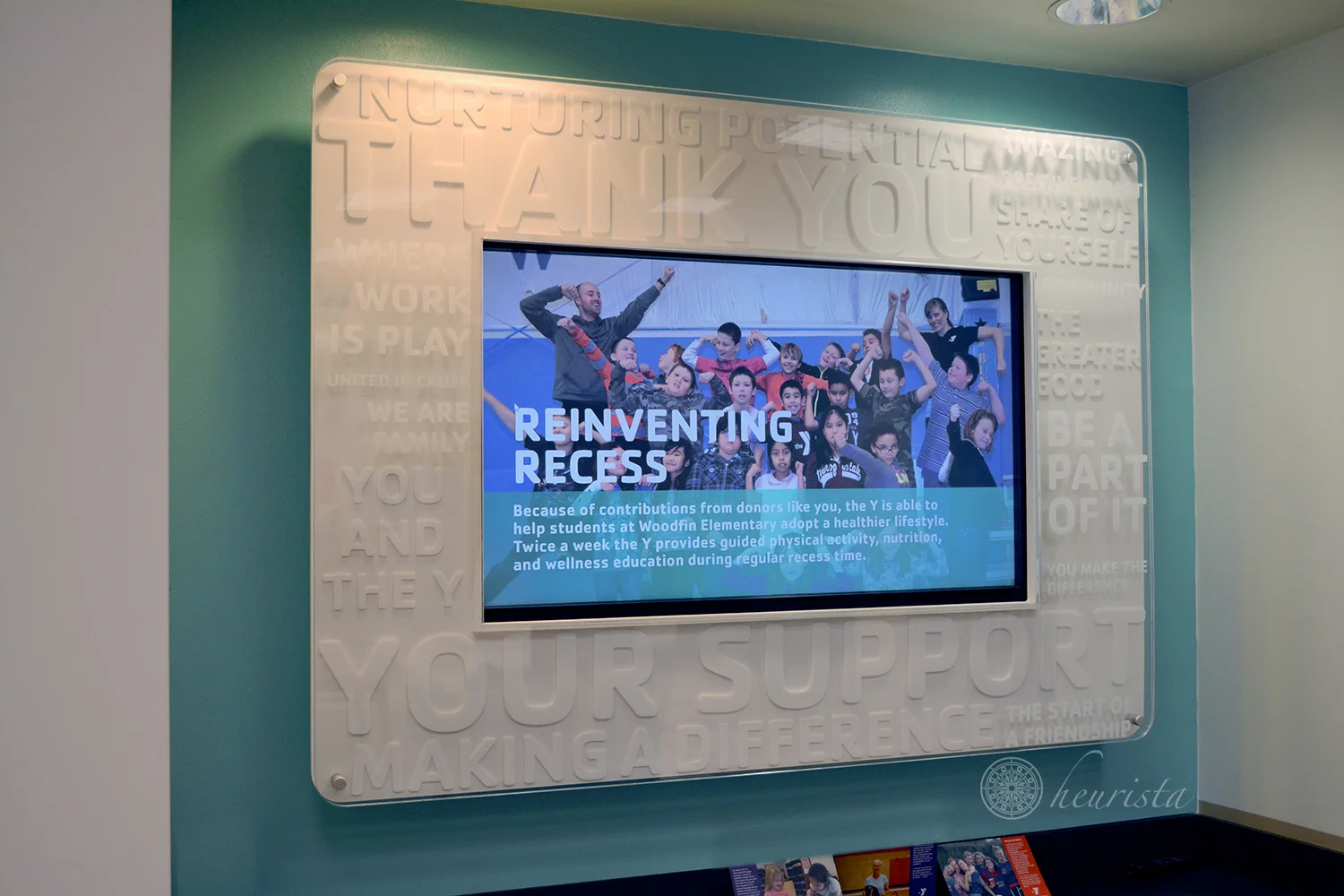 Branded Digital Donor Recognition Displays - YMCA of Western North Carolina, multiple branches