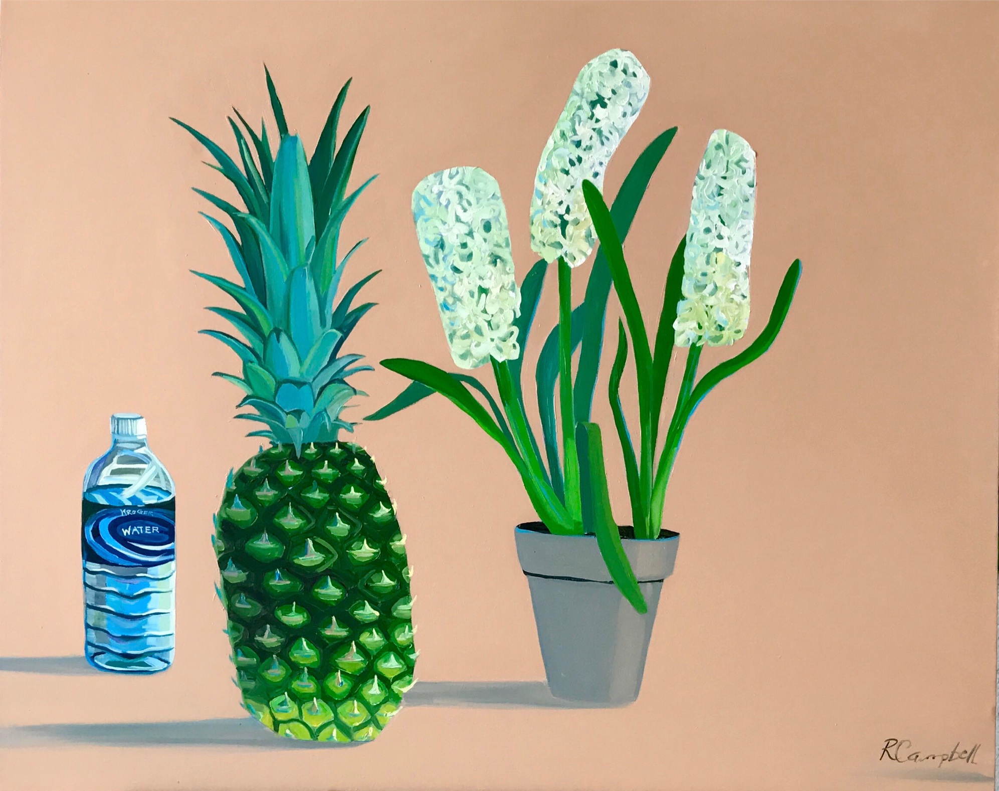 Love in the Form of Hyacinth and Pineapple, with Water.