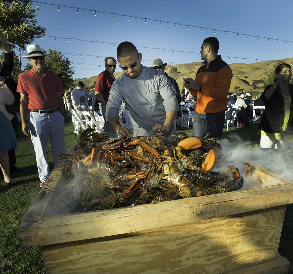 Sam's Chowder House preps the steaming lobster
