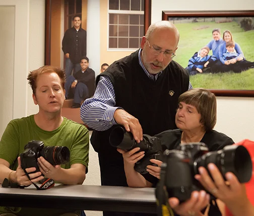 Terry VanderHeiden teaching Digital Photography classes in Pleasanton, California. 