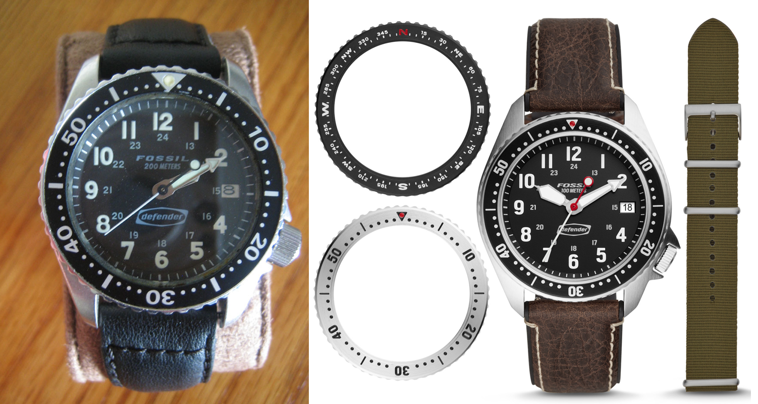 Fossil Defender DE-1527 and the newest Defender LE-1062