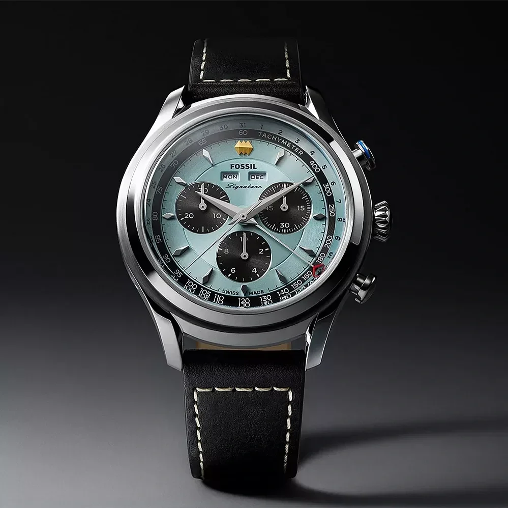 Signature CS-1 42mm Master Calendar Chronoquartz Black Leather Watch