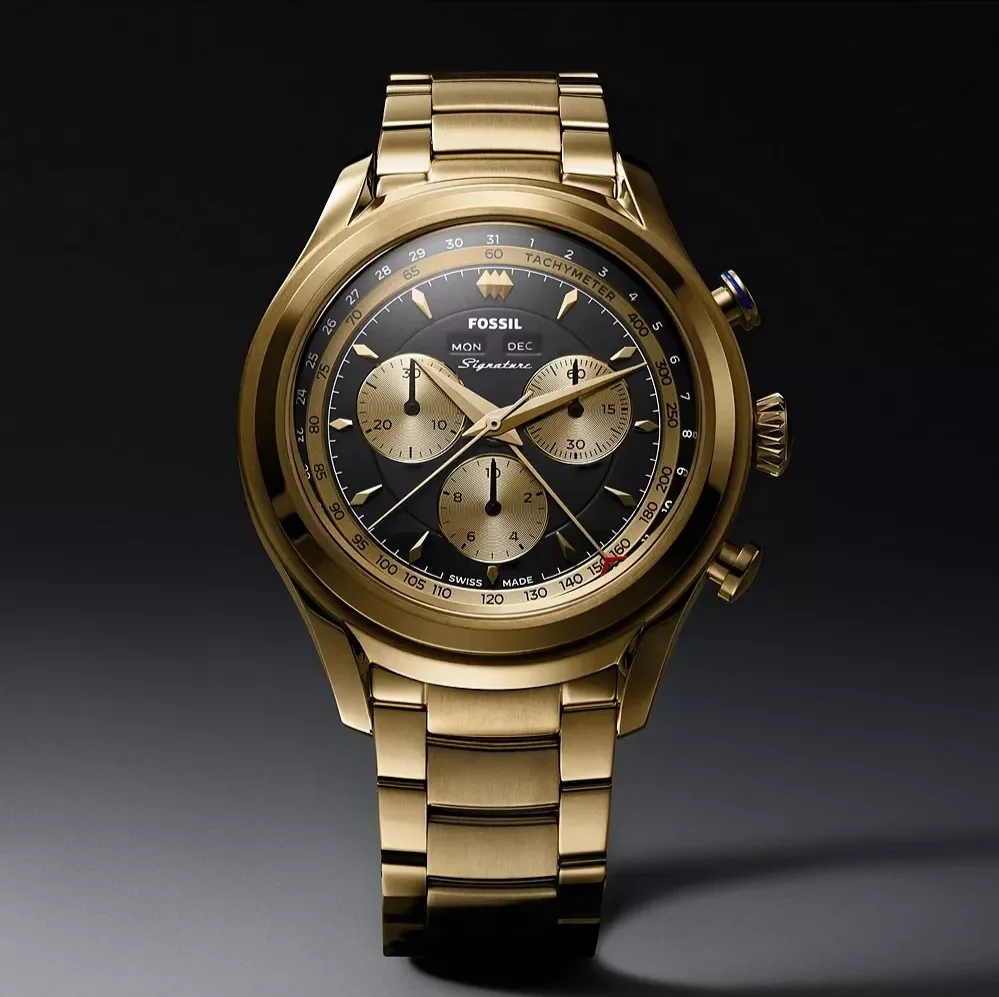 Signature CS-1 42mm Master Calendar Chronoquartz Gold-Tone Stainless Steel Watch