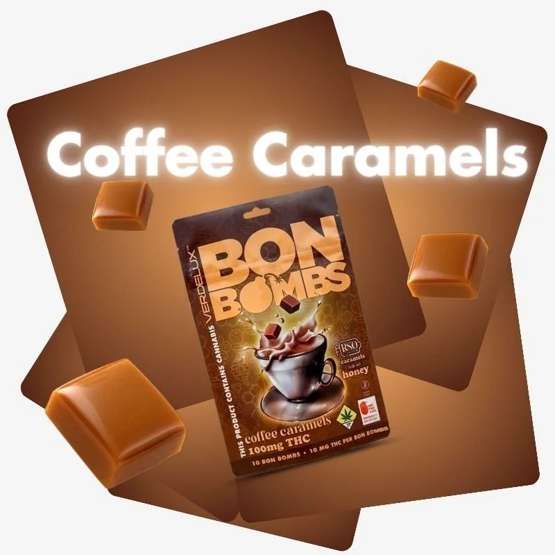 Bon Bombs Coffee Caramels THC Edibles By Verdelux