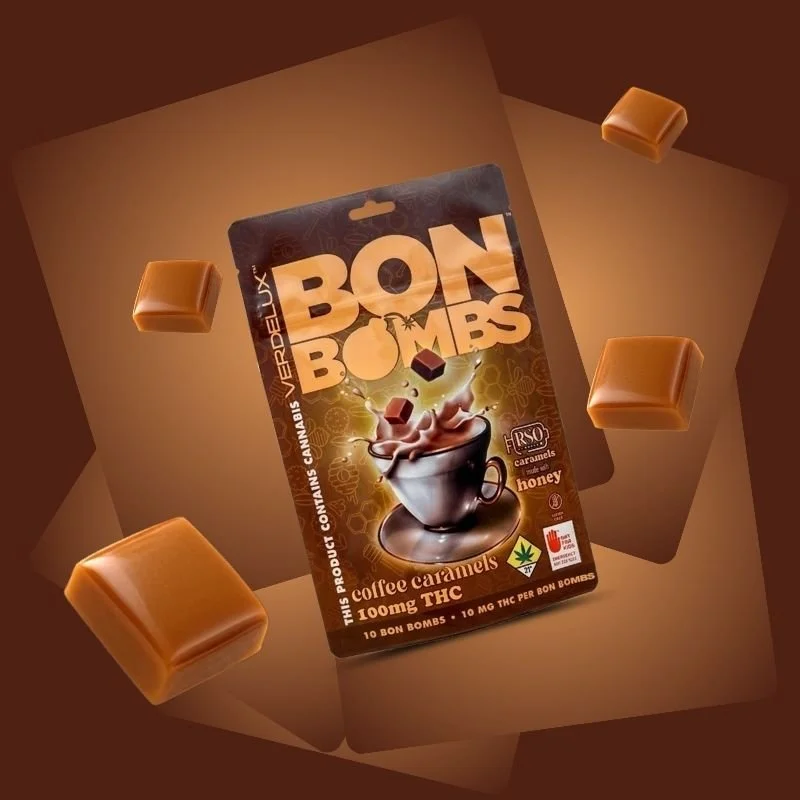 Verdelux Bon Bombs Caramel Espresso - Artisanal Cannabis Infused Espresso Charamel Edible
