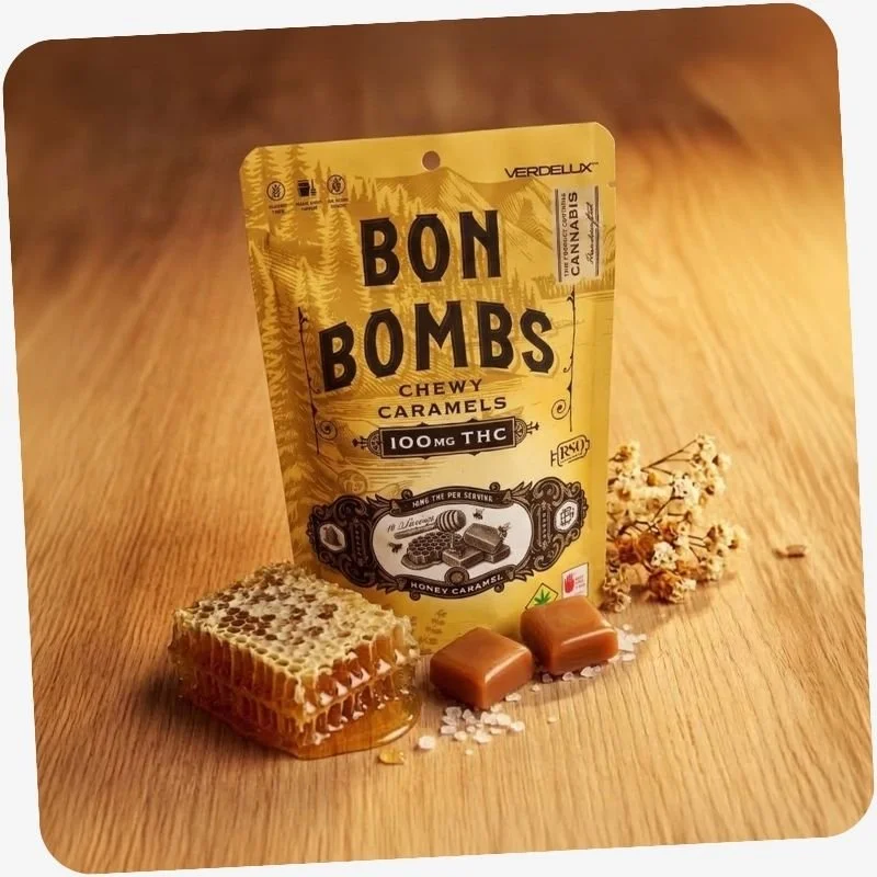 BON BOMBS Honey Caramel Cannabis Edibles By Verdelux