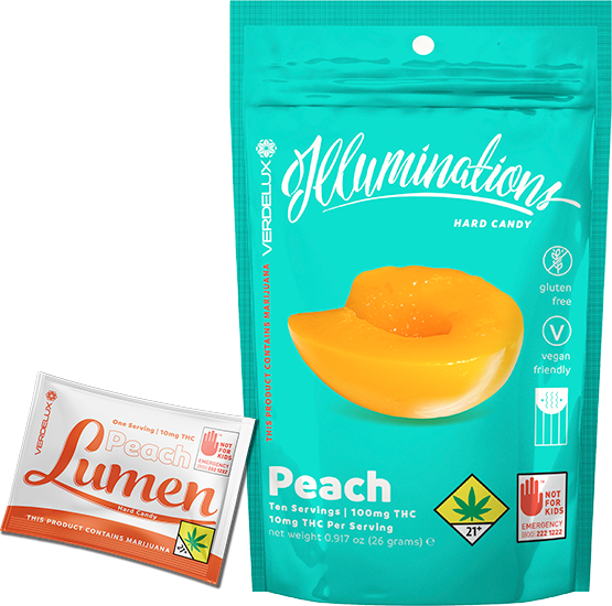 Illuminations Peach Hard Candy Edibles — Verdelux Washingtons Favorite
