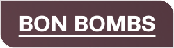 Bon Bombs Navigation Button letters in white background purple brown