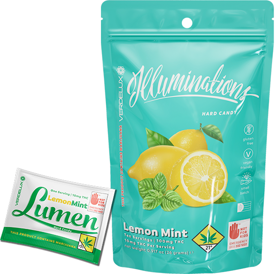 Illuminations Lemon Mint Hard Candy Edible