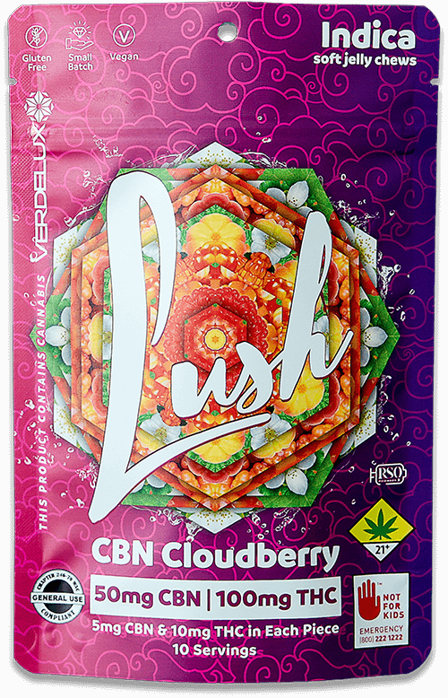Verdelux Lush Cloudberry CBN THC Sleep Gummy Jelly Edible