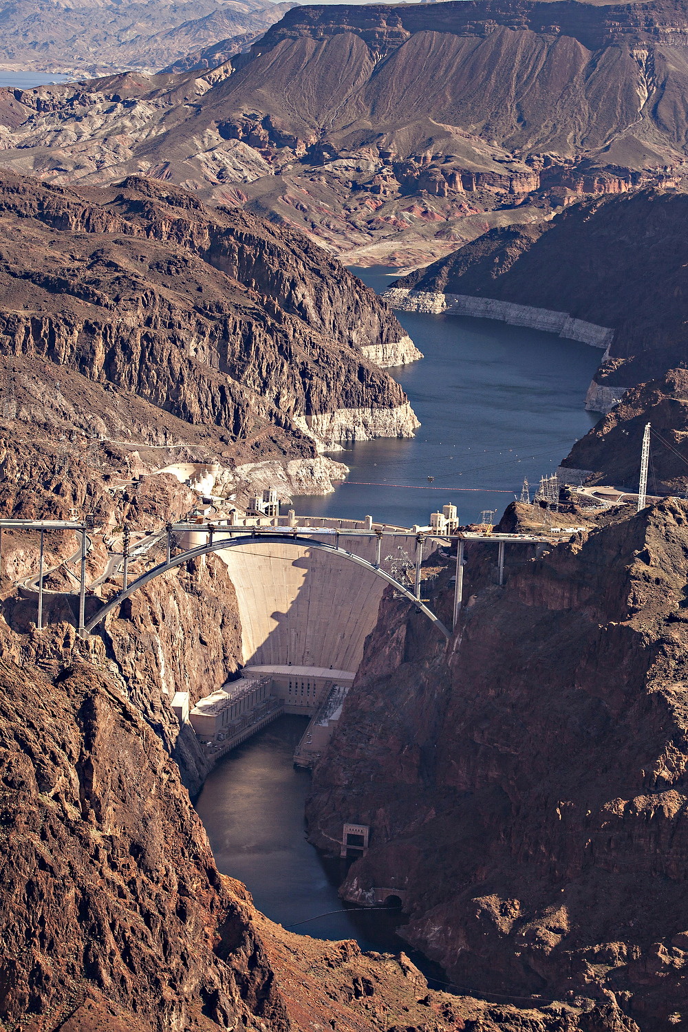  Aerial view of the Hoover Dam, NV. 