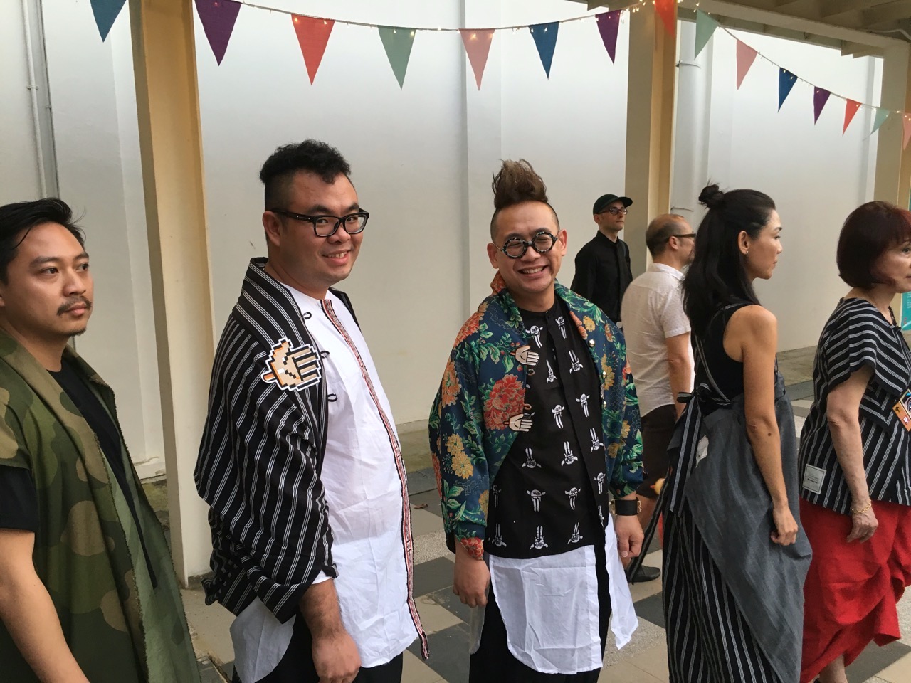 Adrian Chan and Ryan Su at NTU CCA "After Dark" fashion show by Lulu Lutfi Labibi, Yogajakarta